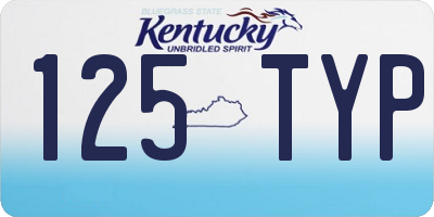KY license plate 125TYP