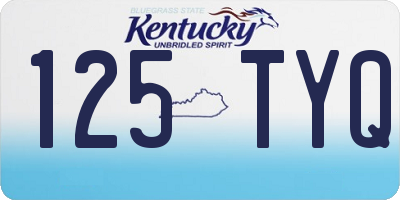 KY license plate 125TYQ