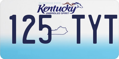 KY license plate 125TYT