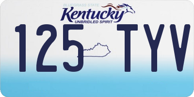KY license plate 125TYV