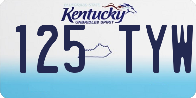 KY license plate 125TYW