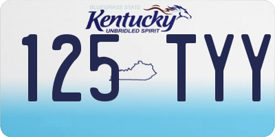 KY license plate 125TYY