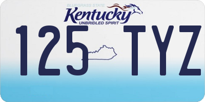 KY license plate 125TYZ
