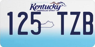 KY license plate 125TZB