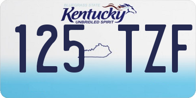 KY license plate 125TZF