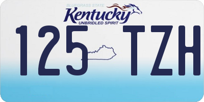 KY license plate 125TZH