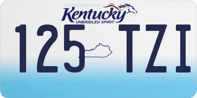 KY license plate 125TZI