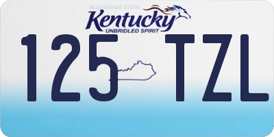 KY license plate 125TZL