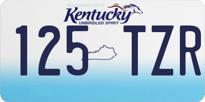 KY license plate 125TZR