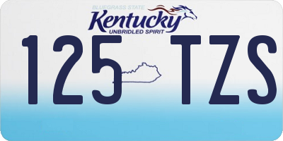 KY license plate 125TZS