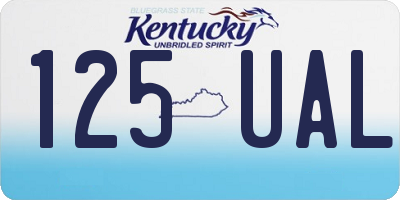 KY license plate 125UAL