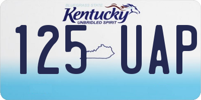 KY license plate 125UAP