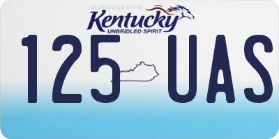 KY license plate 125UAS