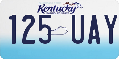 KY license plate 125UAY