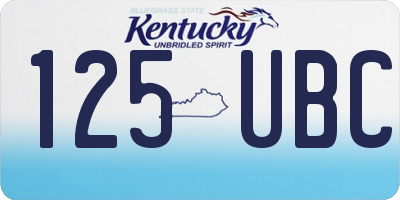 KY license plate 125UBC