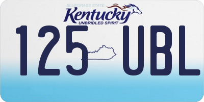KY license plate 125UBL