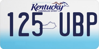 KY license plate 125UBP