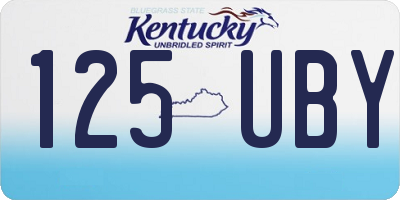 KY license plate 125UBY