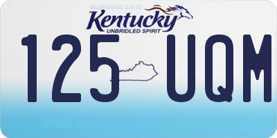 KY license plate 125UQM