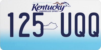 KY license plate 125UQQ