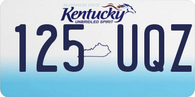 KY license plate 125UQZ