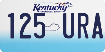 KY license plate 125URA