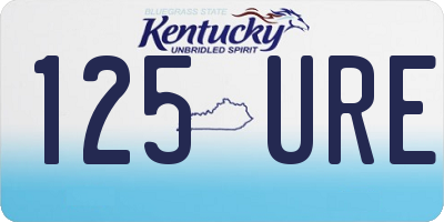 KY license plate 125URE