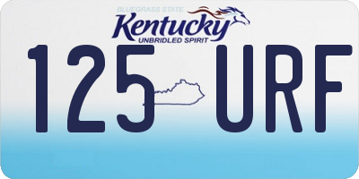 KY license plate 125URF