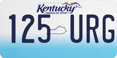 KY license plate 125URG