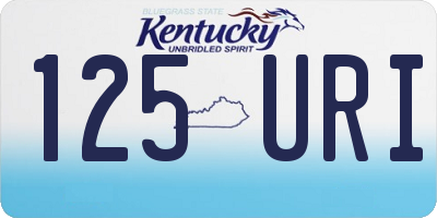 KY license plate 125URI