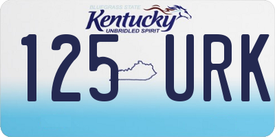 KY license plate 125URK
