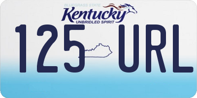 KY license plate 125URL