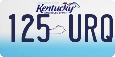 KY license plate 125URQ