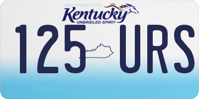 KY license plate 125URS