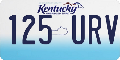 KY license plate 125URV