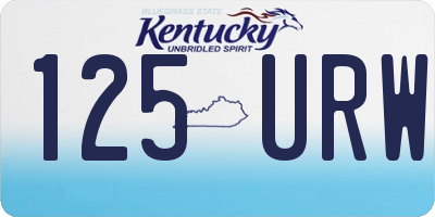 KY license plate 125URW