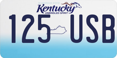 KY license plate 125USB