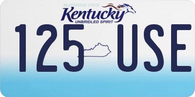 KY license plate 125USE