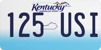 KY license plate 125USI