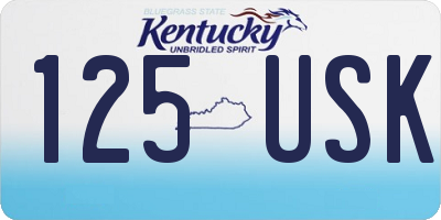 KY license plate 125USK