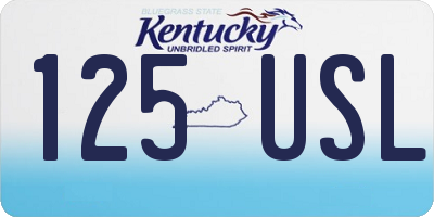 KY license plate 125USL