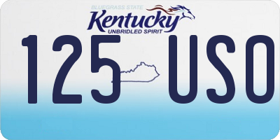 KY license plate 125USO