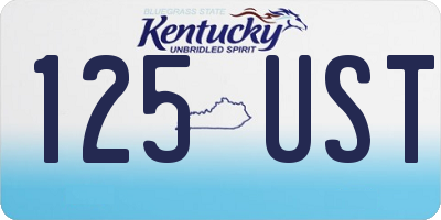 KY license plate 125UST