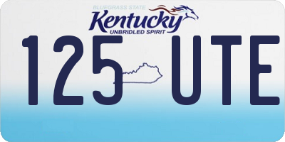 KY license plate 125UTE