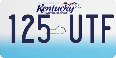 KY license plate 125UTF