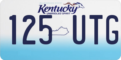 KY license plate 125UTG