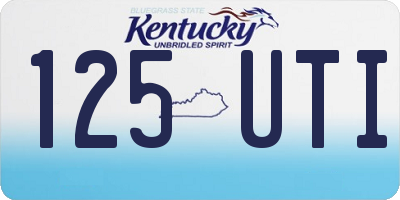 KY license plate 125UTI