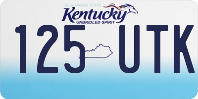 KY license plate 125UTK