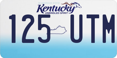 KY license plate 125UTM