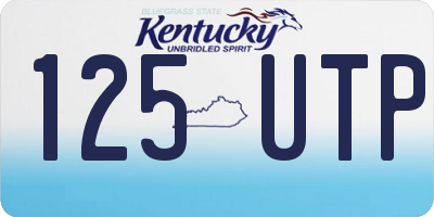 KY license plate 125UTP